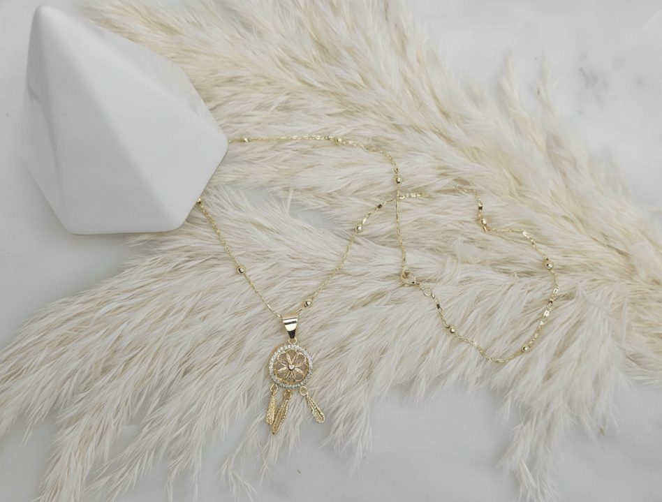 Dream Catcher Ball Chain Necklace