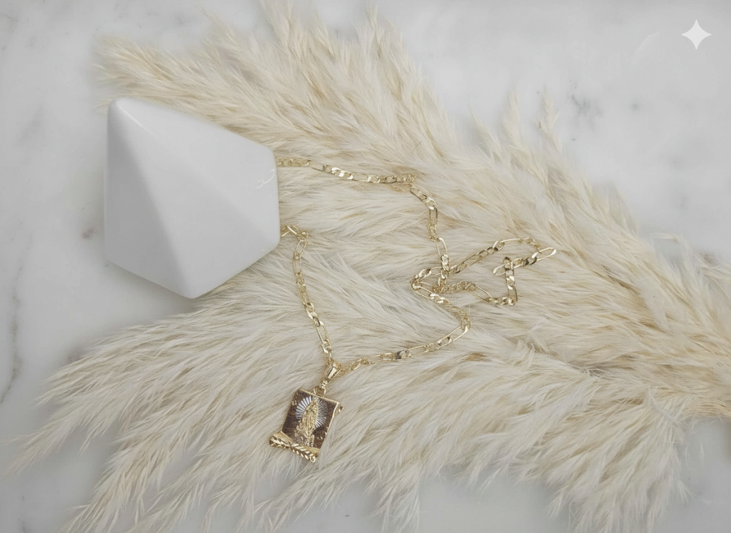 Guadalupe Scroll Figaro Necklace