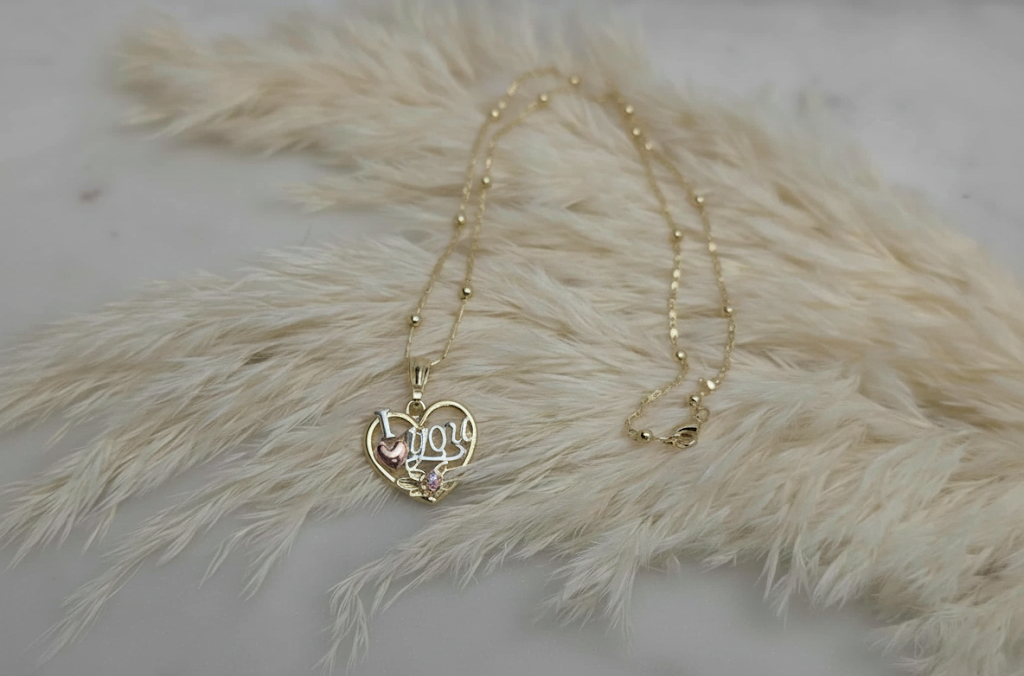 'I heart you' Ball Chain Necklace