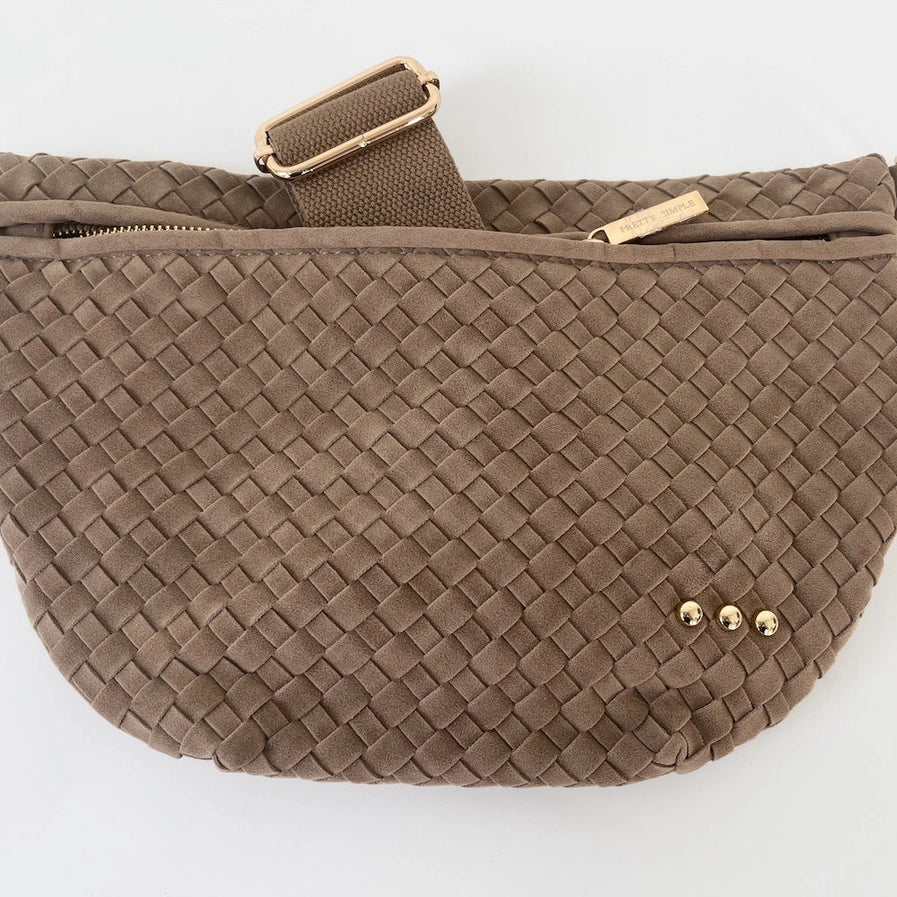 Pretty Simple- Suede Westlyn Woven Bum Bag