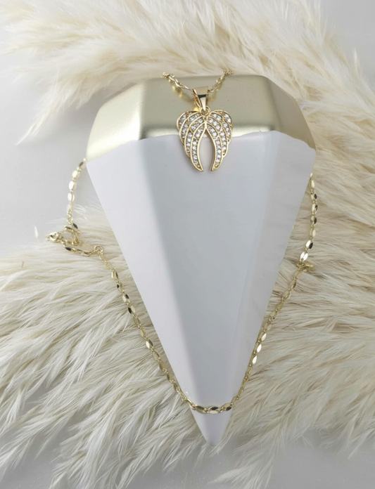 Angel Wing Pair Florentine Necklace