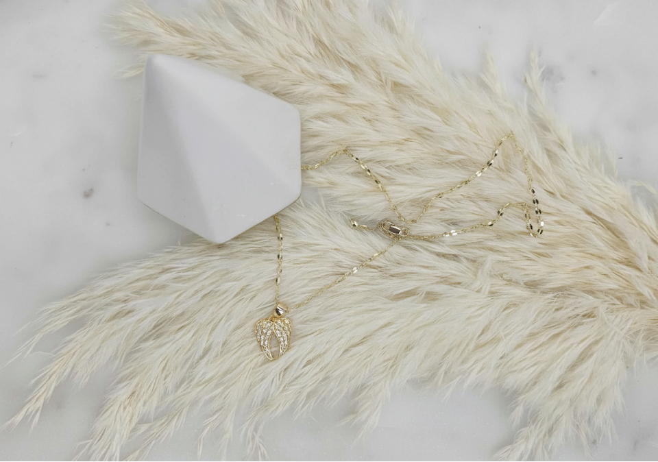 Angel Wing Pair Florentine Necklace