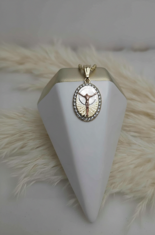 Jesus Medallion Rope Necklace