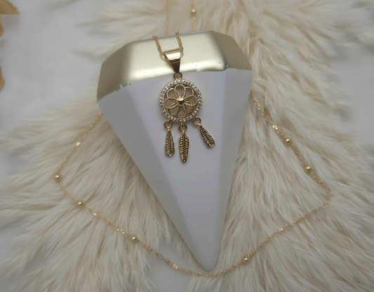 Dream Catcher Ball Chain Necklace